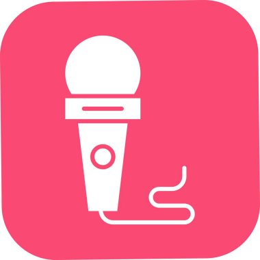 vektör mikrofon düz biçim simgesi