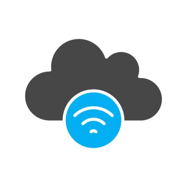 Vektör wifi düz biçim simgesi