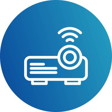 Projektör simgesinin vektör illüstrasyonu 
