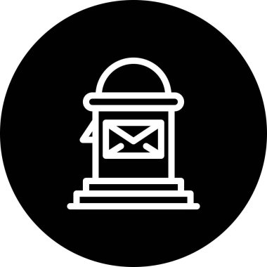 vektör posta kutusu düz biçim simgesi   