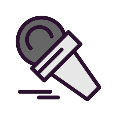 vektör mikrofon düz biçim simgesi