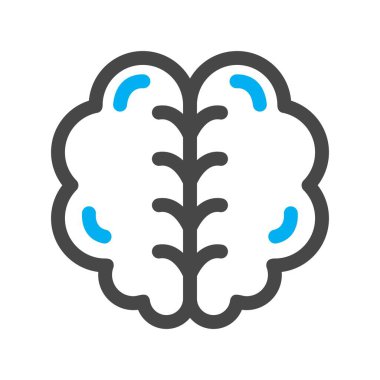 Beyin simgesinin vektör illüstrasyonu