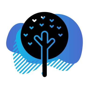 vektör ağacı düz biçim simgesi