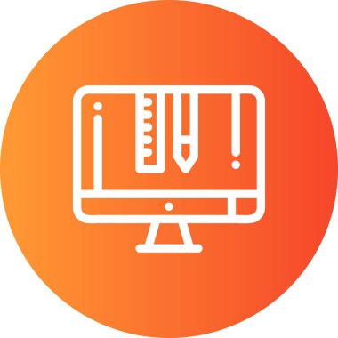 Lcd simgesinin vektör illüstrasyonu  