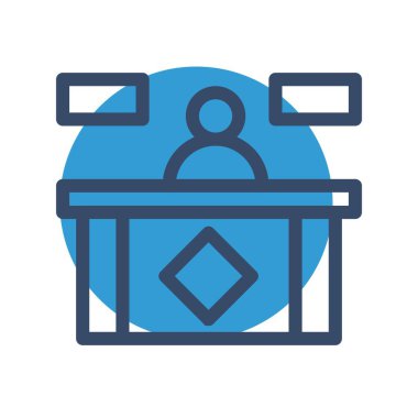 Resepsiyon Simgesi Vektör illüstrasyonu 