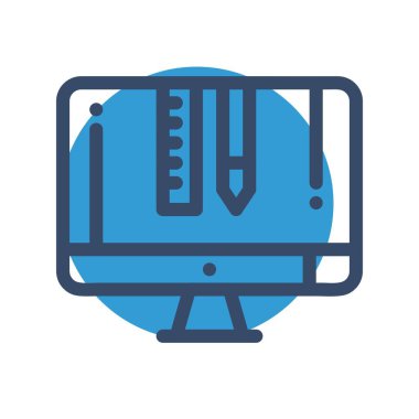 Lcd simgesinin vektör illüstrasyonu  