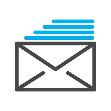 Vektör iletisi düz biçim simgesi