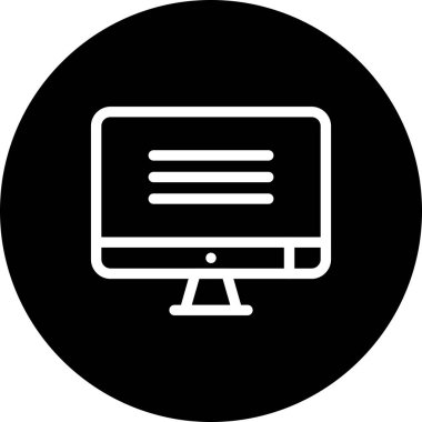 Lcd simgesinin vektör illüstrasyonu  