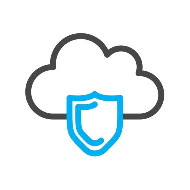 Bulut simgesinin vektör illüstrasyonu 