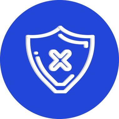 Kalkan simgesinin vektör illüstrasyonu 