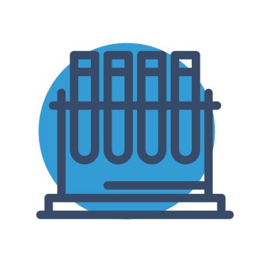 Vektör test tüpü simgesi 