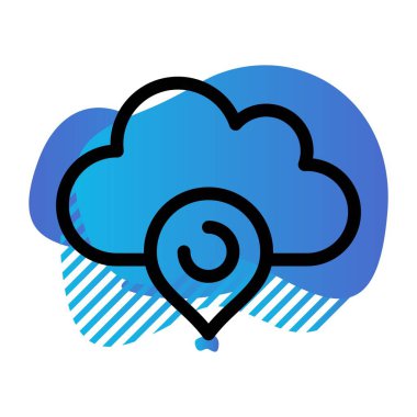 Vektör pin düz biçim simgesi