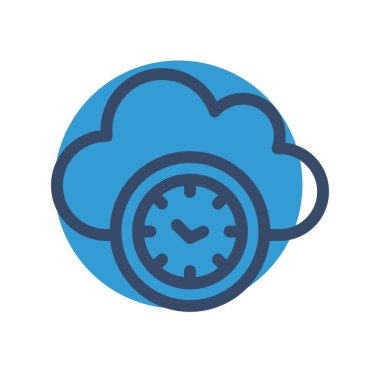 Vektör Saati düz biçim simgesi