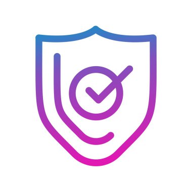 Kalkan simgesinin vektör illüstrasyonu 