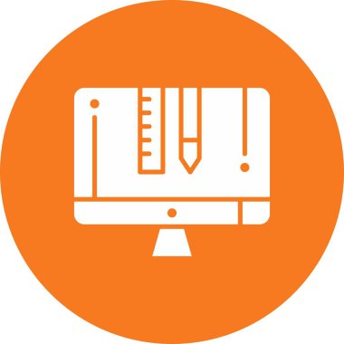 Lcd simgesinin vektör illüstrasyonu  