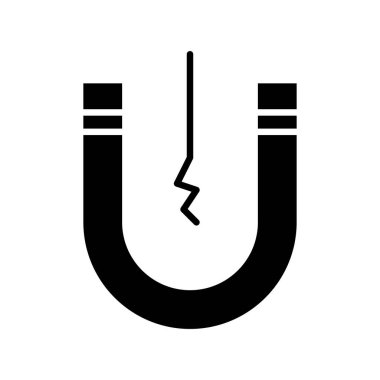 Magnet simgesinin vektör illüstrasyonu 