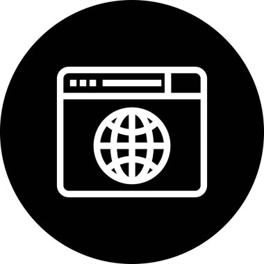 Web sitesi simgesinin vektör illüstrasyonu 