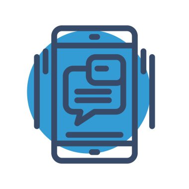 Vektör iletisi düz biçim simgesi