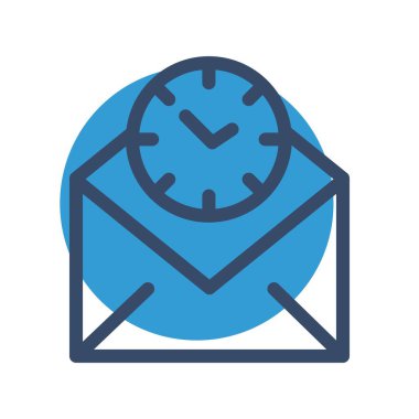 Vektör Saati düz biçim simgesi