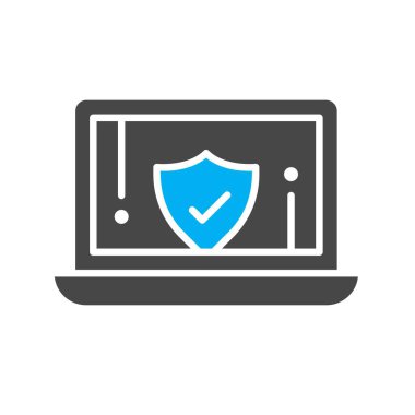 Dizüstü bilgisayar simgesinin vektör çizimi 