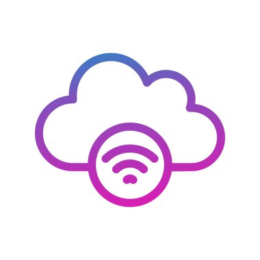 Vektör wifi düz biçim simgesi