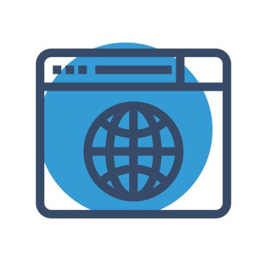 Web sitesi simgesinin vektör illüstrasyonu 