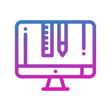 Lcd simgesinin vektör illüstrasyonu  