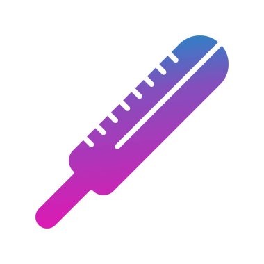 Vektör termometresi düz biçim simgesi