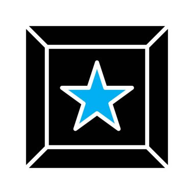 Yıldız simgesinin vektör illüstrasyonu 