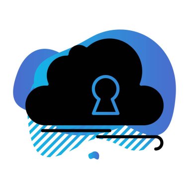 Bulut simgesinin vektör illüstrasyonu 