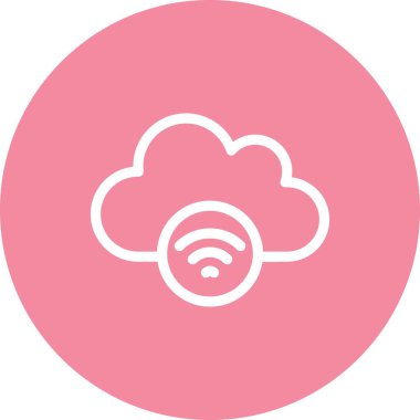 Vektör wifi düz biçim simgesi