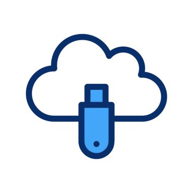 Vektör usb düz biçim simgesi