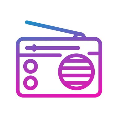 vektör radyo düz biçim simgesi