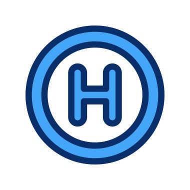 Hastane simgesinin vektör illüstrasyonu