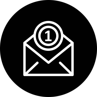 Vektör E- posta düz biçim simgesi