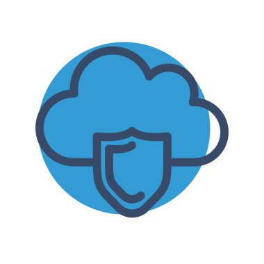 Bulut simgesinin vektör illüstrasyonu 