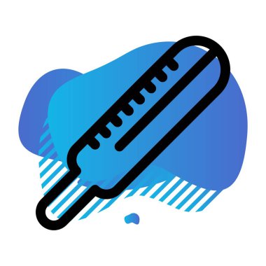 Vektör termometresi düz biçim simgesi