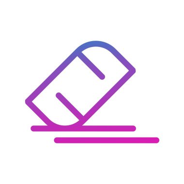 Silgi simgesinin vektör illüstrasyonu 