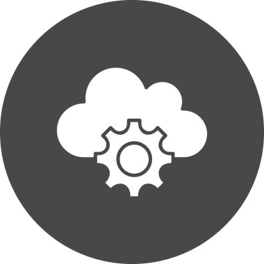 Vektör Gear düz biçim simgesi