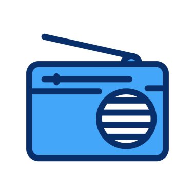 vektör radyo düz biçim simgesi