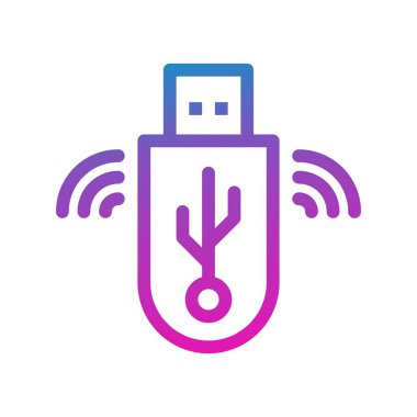 Vektör usb düz biçim simgesi