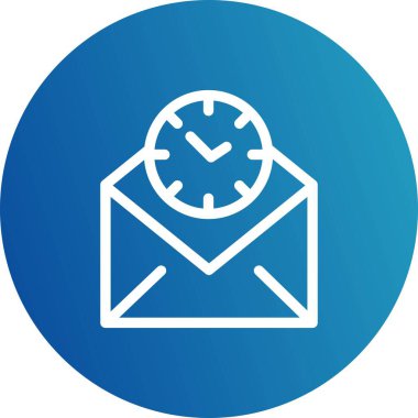 Vektör Saati düz biçim simgesi