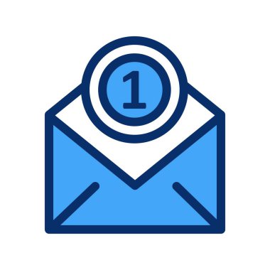 Vektör E- posta düz biçim simgesi