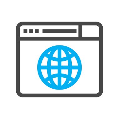 Web sitesi simgesinin vektör illüstrasyonu 