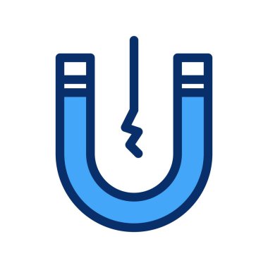 Magnet simgesinin vektör illüstrasyonu 