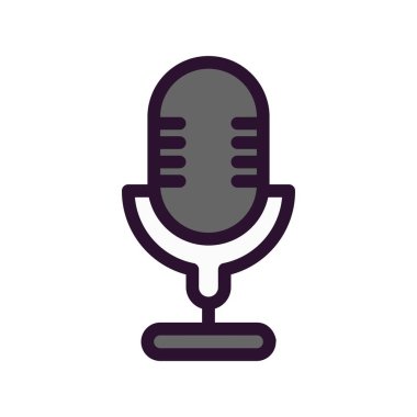 vektör mikrofon düz biçim simgesi