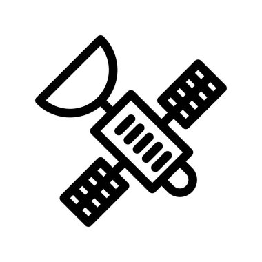 Uydu simgesinin vektör illüstrasyonu 