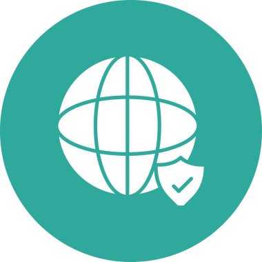 Dünya simgesinin vektör illüstrasyonu 