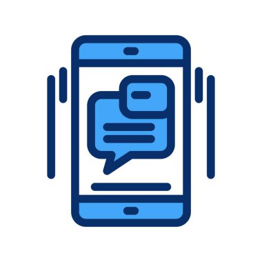 Vektör iletisi düz biçim simgesi