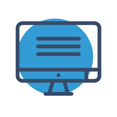 Lcd simgesinin vektör illüstrasyonu  